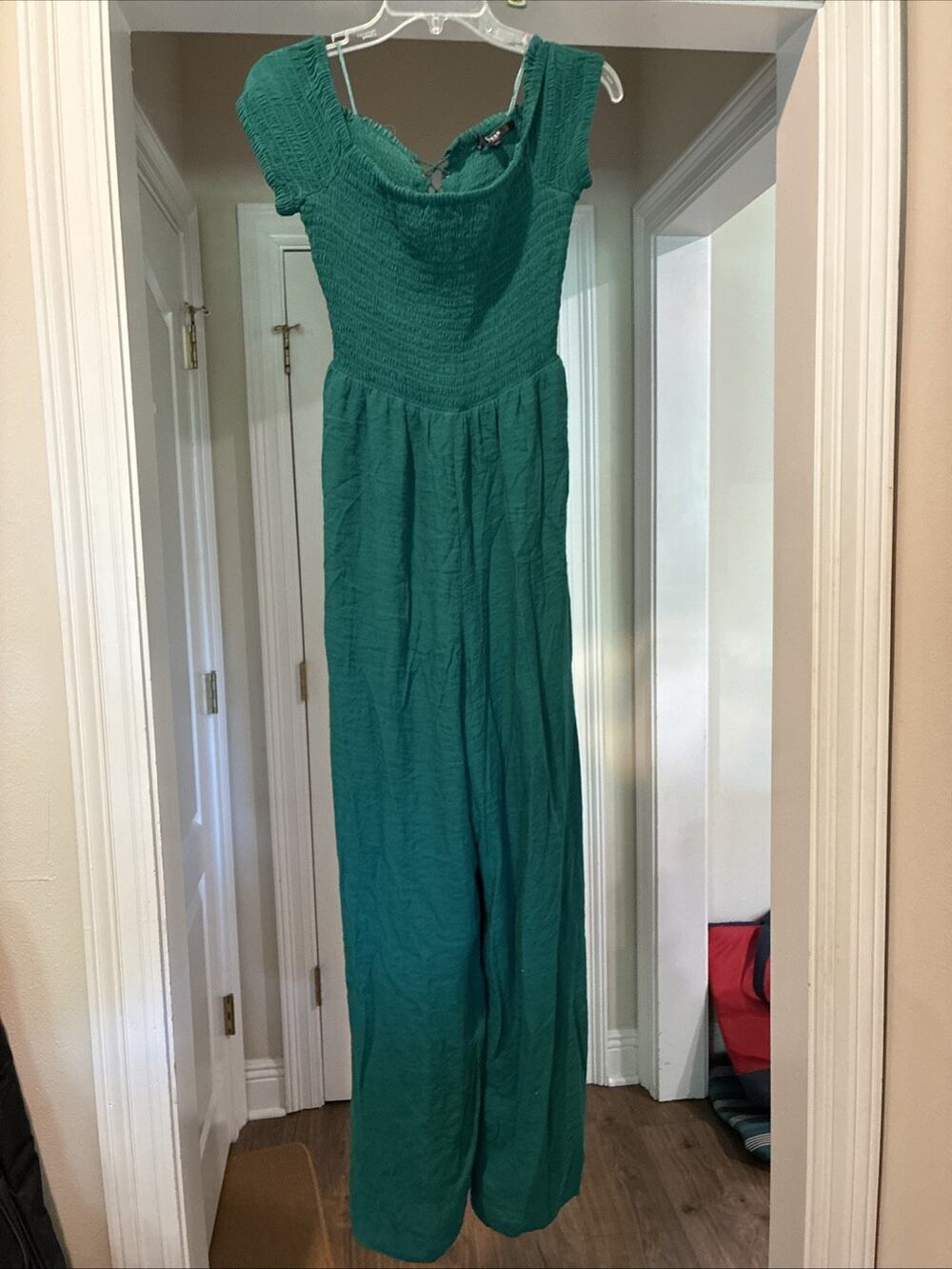 Green Retro Pantsuit Size Medium Boho Casual dressy